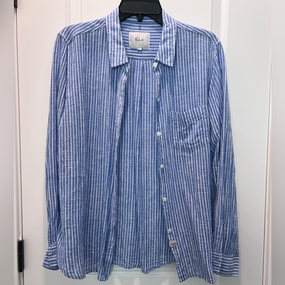 Rails Charli Azure Stripe Button Up - Picture 4 of 11